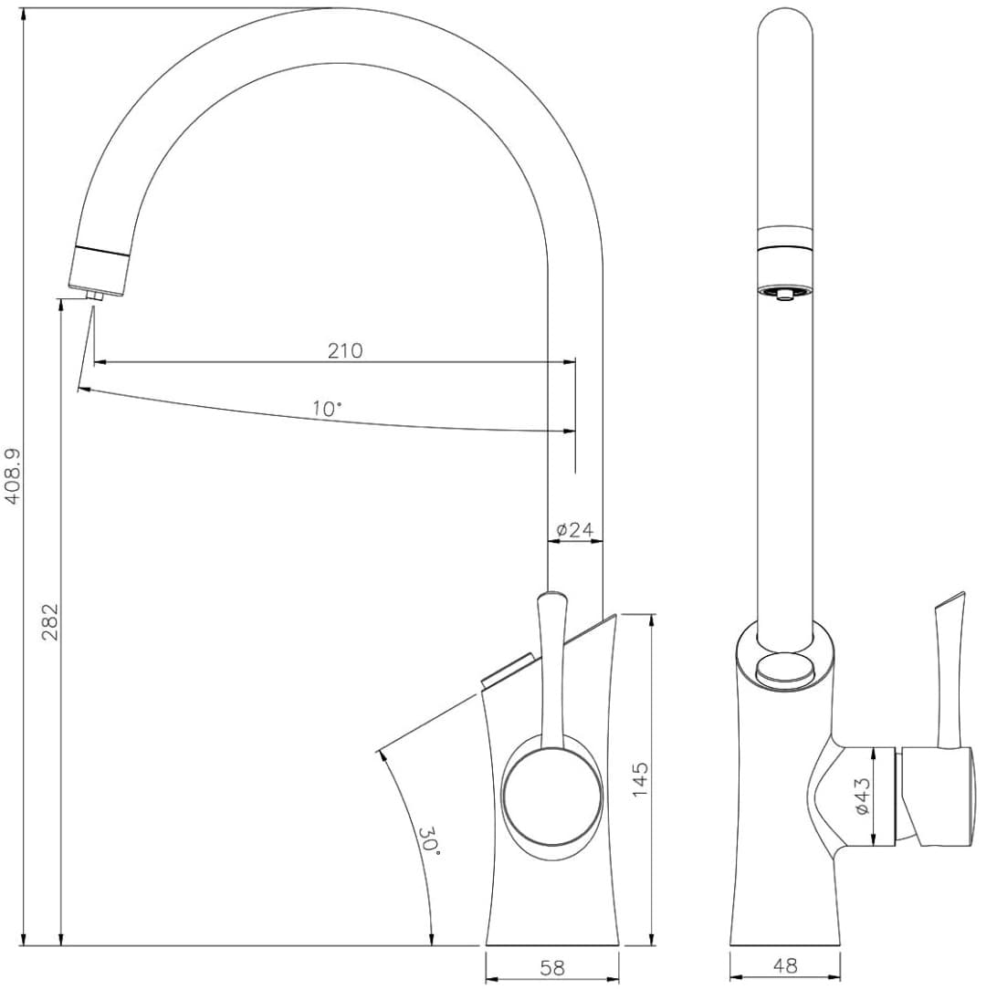 Смеситель для кухни (мойки) Lemark Comfort LM3072C, однозахватный