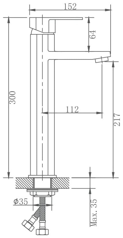 Смеситель для раковины (умывальника) Haiba HB10806, однозахватный