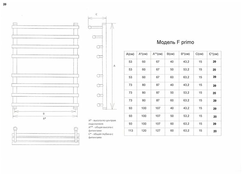 Полотенцесушитель электрический Двин F primo electro , лесенка 50x80 см
