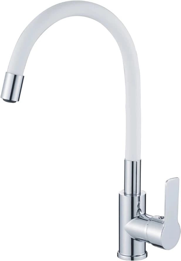 Смеситель с гибким изливом Haiba HB70112-3, латунь, цвет серый, хром