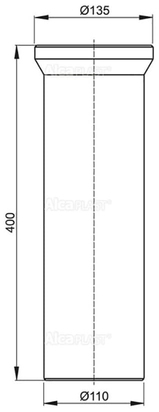 Alcaplast перегородка A91-400, пластик