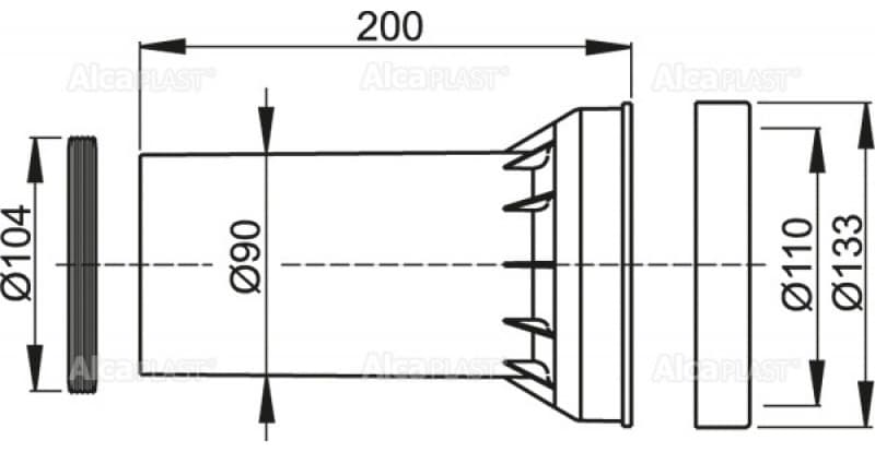 Alcaplast смывное устройство M902, пластик
