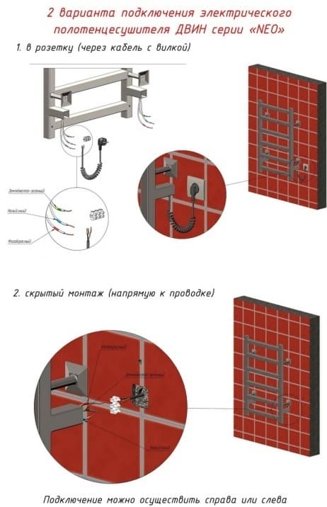 Полотенцесушитель электрический Двин Fj plaza neo, лесенка 40x60 см
