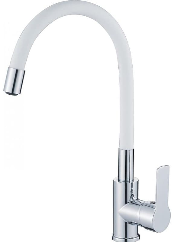 Смеситель с гибким изливом Haiba HB70112-7, латунь, цвет черный, хром