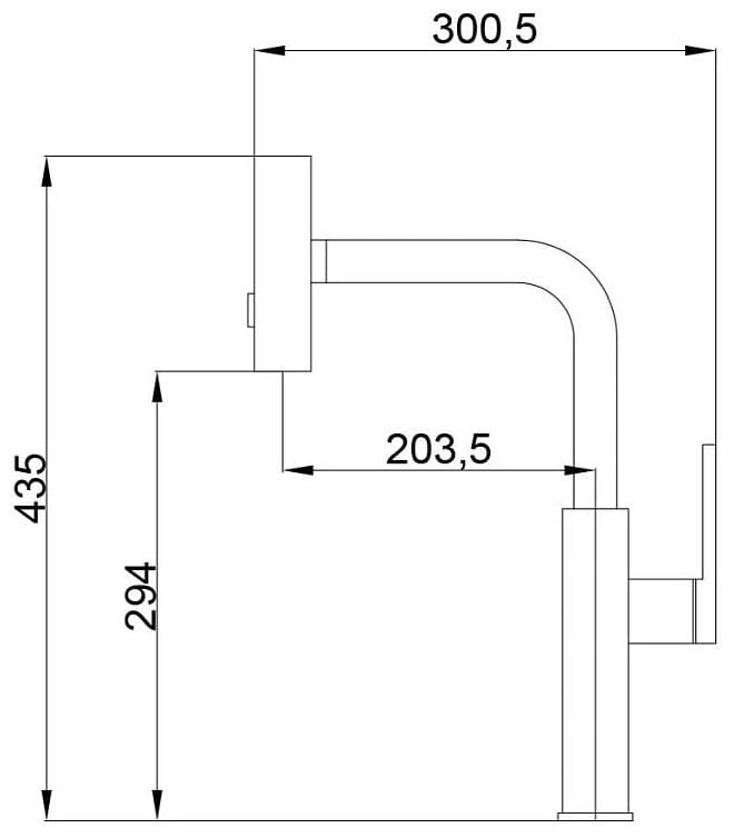 Смеситель для кухни Haiba HB73824-5, нержавеющая сталь, цвет золотой