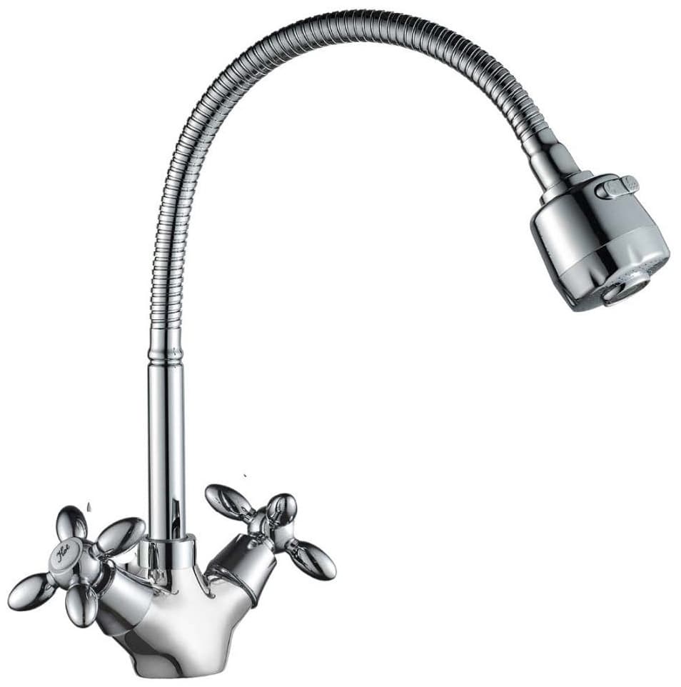 Смеситель для кухни DecoRoom DR53031, латунь, цвет хром