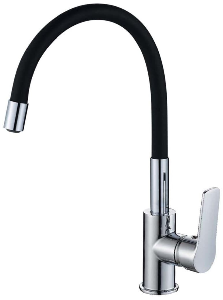 Смеситель с гибким изливом DecoRoom DR22022-Gray, сплав алюминия, цвет серый, серебристый