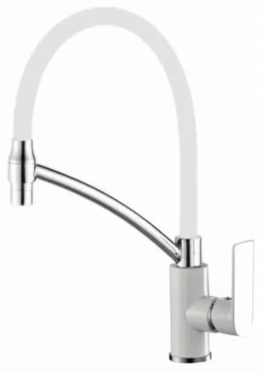 Смеситель для кухни Haiba HB72505, латунь, цвет белый, хром