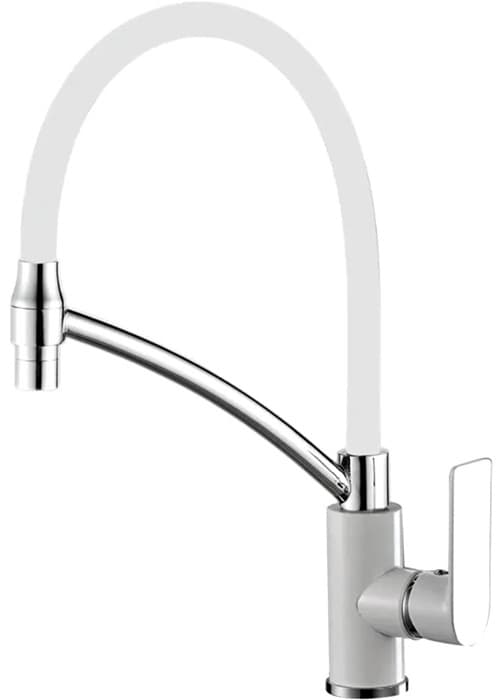 Смеситель для кухни Haiba HB72505, латунь, цвет белый, хром