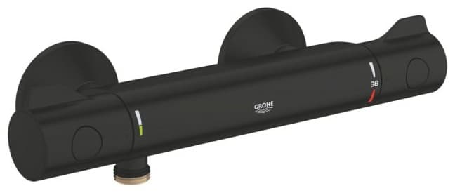 Смеситель для душа Grohe GROHE Grohtherm 800, матовый черный (1022022430), порционно-нажимной
