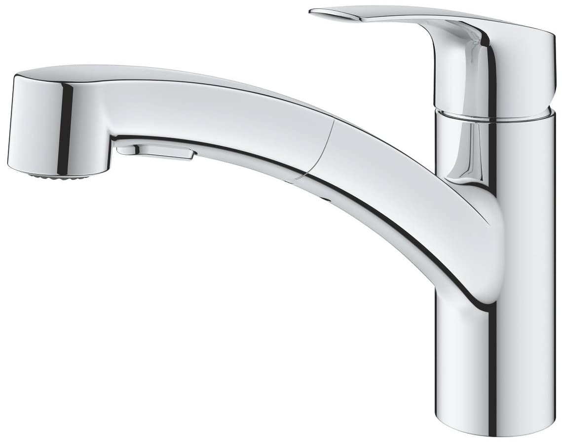 Смеситель для кухни (мойки) Grohe Eurosmart, U-образный высокий излив, матовый черный (305672430), однозахватный