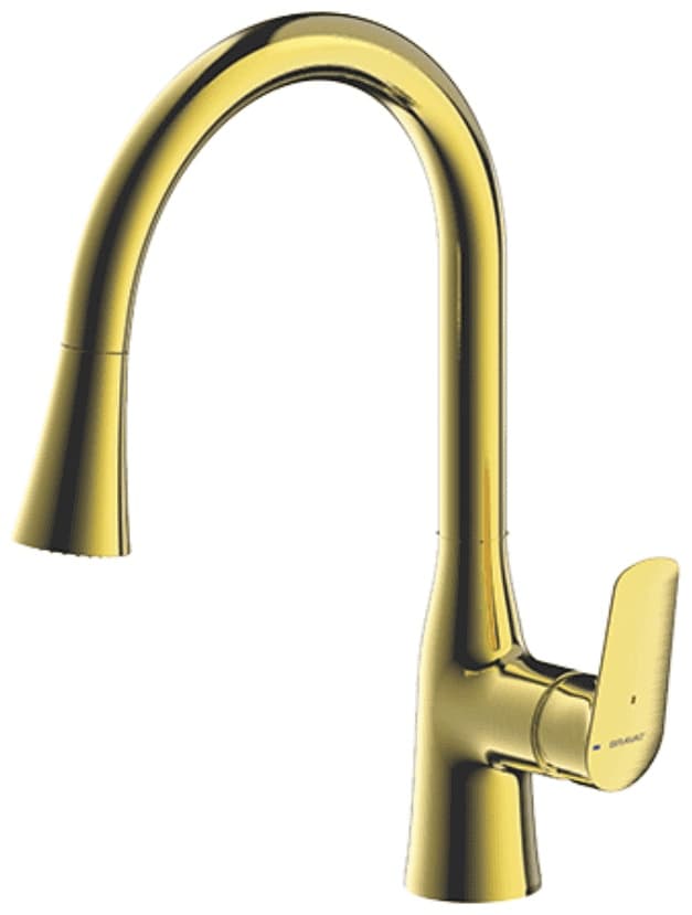 Смеситель для кухни BRAVAT Miranda матовое золото F7460564RBG-ENG, латунь, цвет золотистый