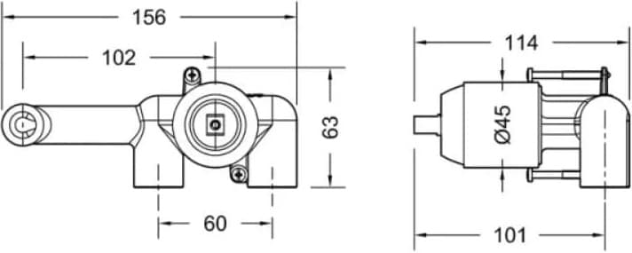 BRAVAT скрытая часть смесителя для раковины Built-In D968K-ENG
