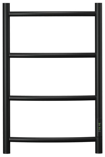 Полотенцесушитель электрический POINT Афина PN04846B П4 400x600 диммер справа, черный, лесенка 40x60 см