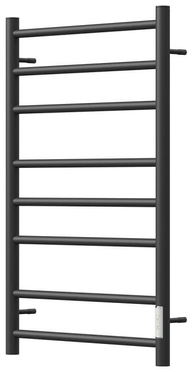 Полотенцесушитель электрический POINT Аврора PN10848B П8 400x800 диммер справа, черный, лесенка 40x80 см