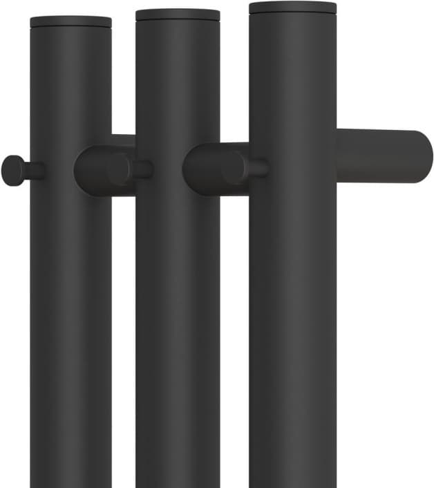 Полотенцесушитель электрический POINT Деметра PN12822B П3 120x1200 диммер справа, черный, I-образный 12x120 см