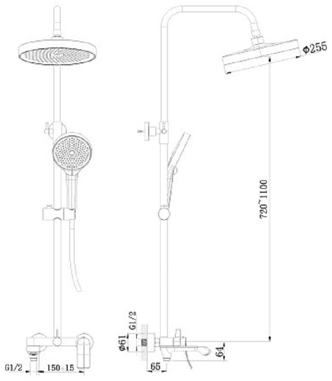 Haiba душевой набор (гарнитур) HB24553-8