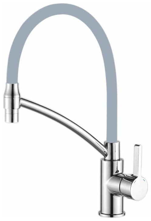 Смеситель для кухни Haiba HB73643-3, латунь, цвет серебряный, серый