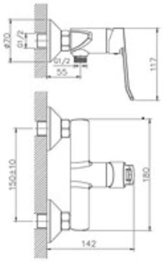 Haiba гигиенический душ HB55556, абс-пластик