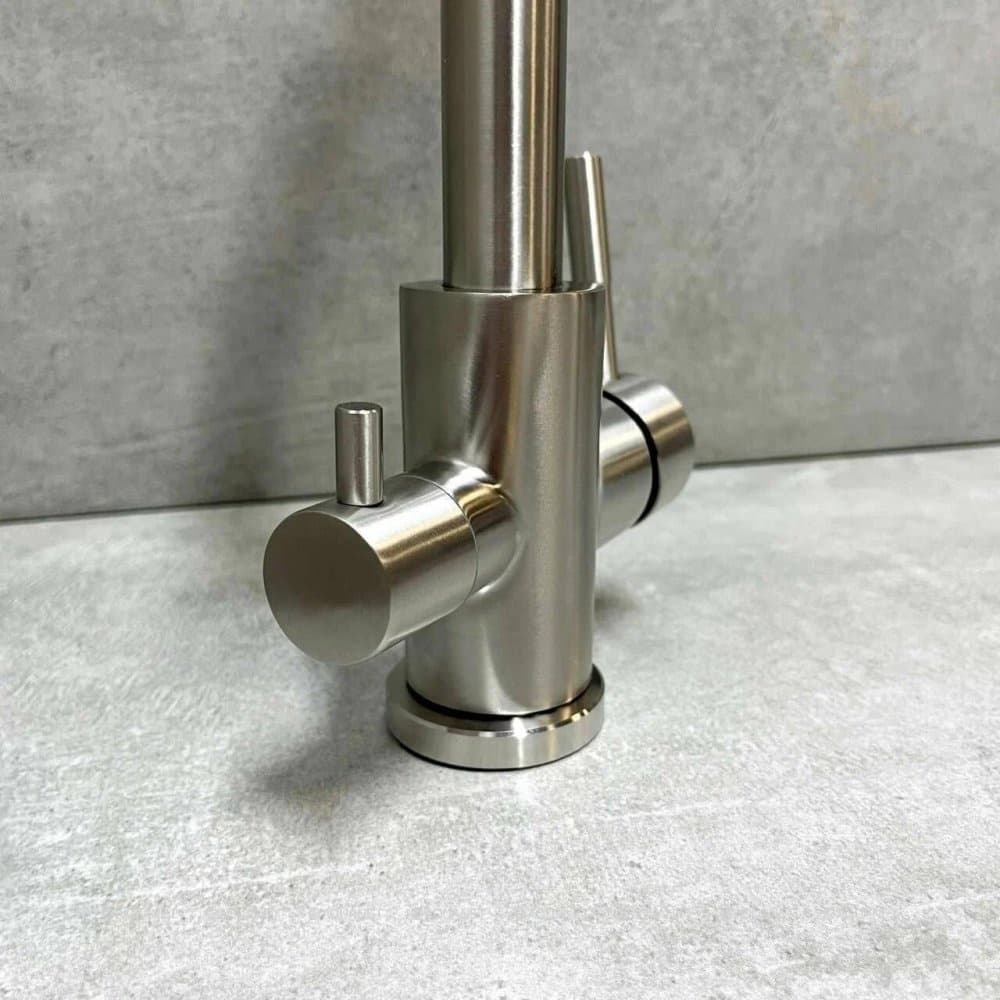 Смеситель для кухни Haiba Haiba HB 43828, латунь, цвет стальной, сатин