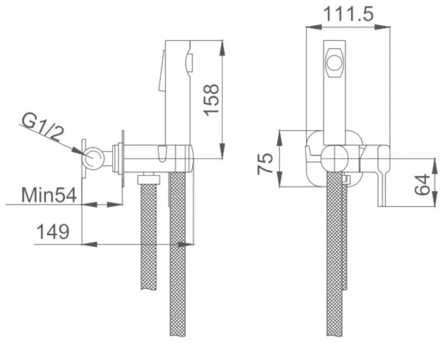 Смеситель для биде Haiba HB 5518-5, латунь, цвет золотой