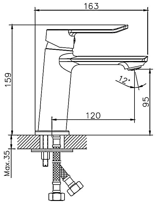 Смеситель для раковины (умывальника) Haiba HB10556, однозахватный