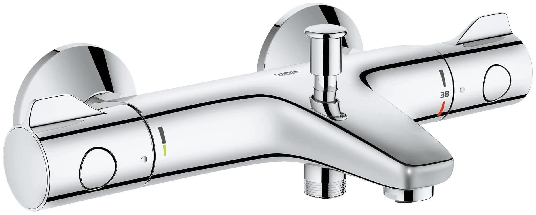 Смеситель для ванны Grohe Grohtherm 800 34576000, латунь, цвет серебряный