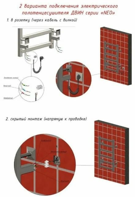 Полотенцесушитель электрический Двин LX plaza neo 80/50, лесенка 50x80 см