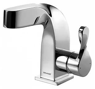 Смеситель для раковины (умывальника) BRAVAT Wave F174108C Silver, однозахватный