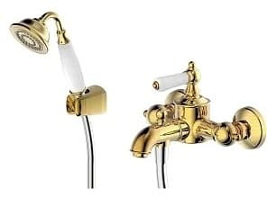 Смеситель для ванны BRAVAT Art River F675109, латунь, цвет белый, золотой