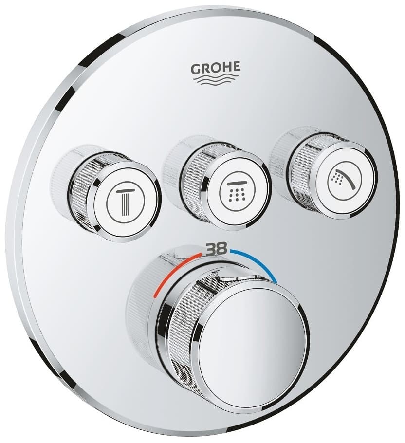 Смеситель для ванны с душем Grohe Grohtherm SmartControl 29121000, однозахватный