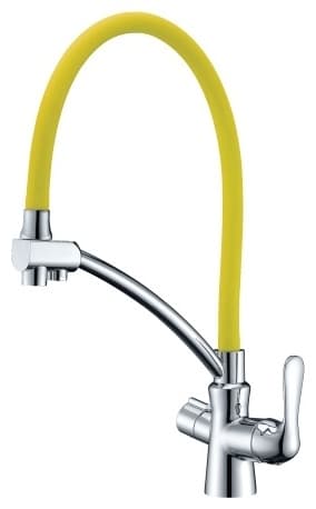 Смеситель для кухни (мойки) Lemark LM3070C-Yellow, однозахватный