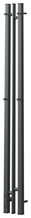 Полотенцесушитель электрический POINT Фрея PN20712GB П2 100x1200 диммер слева, графит блеск, I-образный 10x120 см