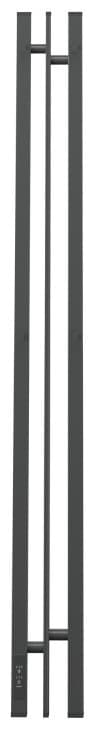 Полотенцесушитель электрический POINT Фрея PN20712GB П2 100x1200 диммер слева, графит блеск, I-образный 10x120 см
