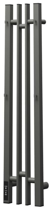 Полотенцесушитель электрический POINT Фрея PN20728GB П2 140x800 диммер слева, графит блеск, I-образный 14x80 см