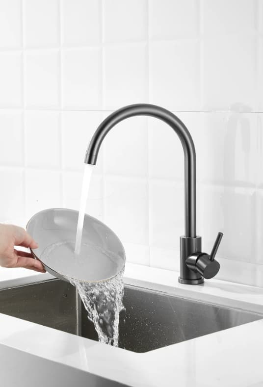 Смеситель для кухни Belz White House BELZ B70810-3, нержавеющая сталь, цвет серый
