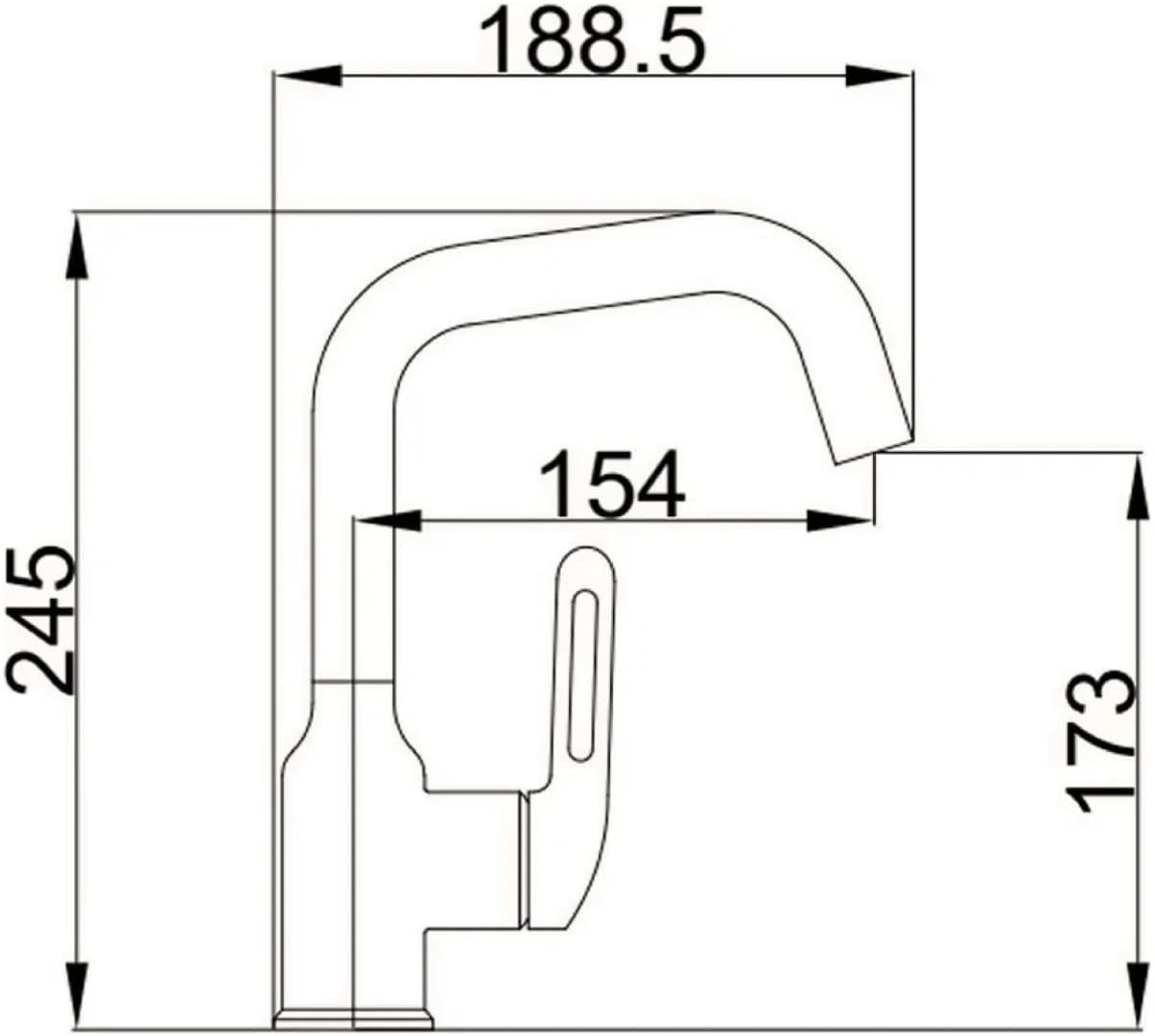 Смеситель для кухни Haiba HB 10825-8, нержавеющая сталь, цвет белый