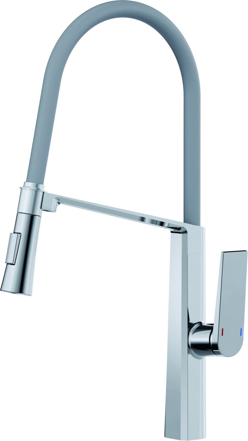 Смеситель с гибким изливом Haiba HB73827-3, латунь, цвет черный, графит