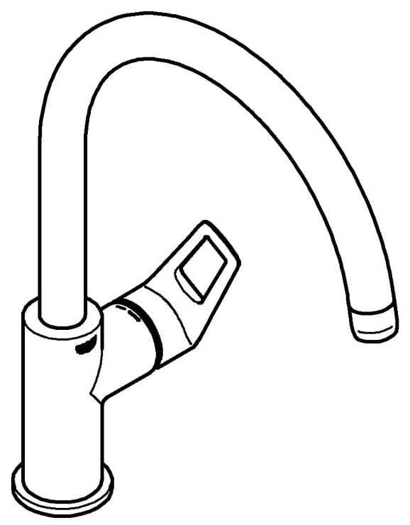 Смеситель для кухни Grohe White House Grohe BauLoop 31232001, латунь, цвет хром