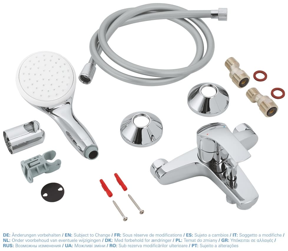 Смеситель для ванны Grohe Eurosmart New 3330220A, латунь, цвет хром