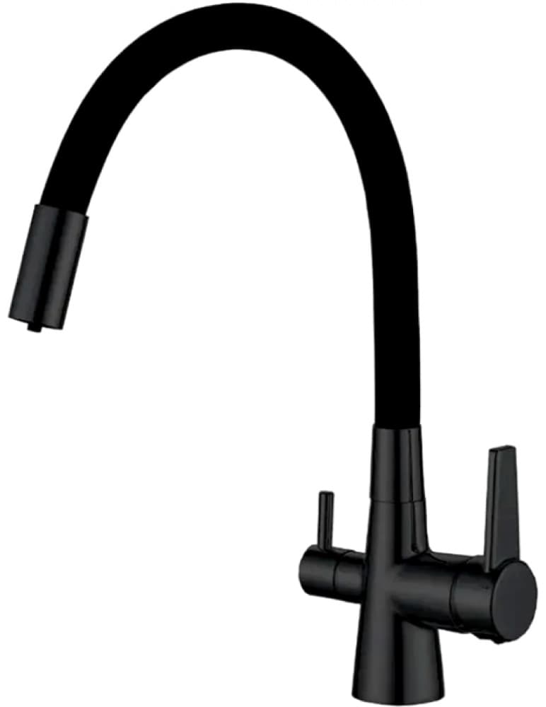Смеситель для кухни Haiba HAIBA HB76859-7, латунь, цвет черный