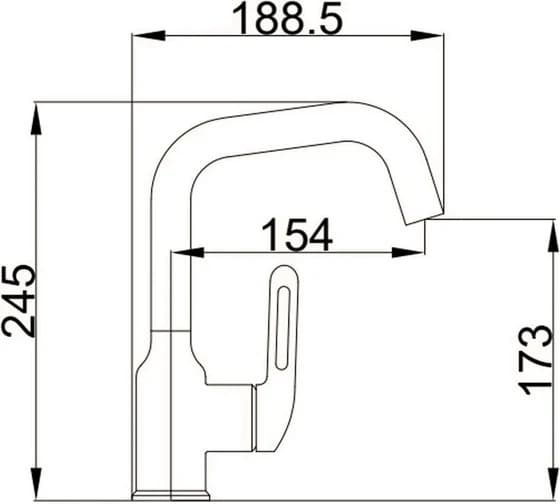 Смеситель для кухни Haiba HB 10825-7, латунь, цвет черный