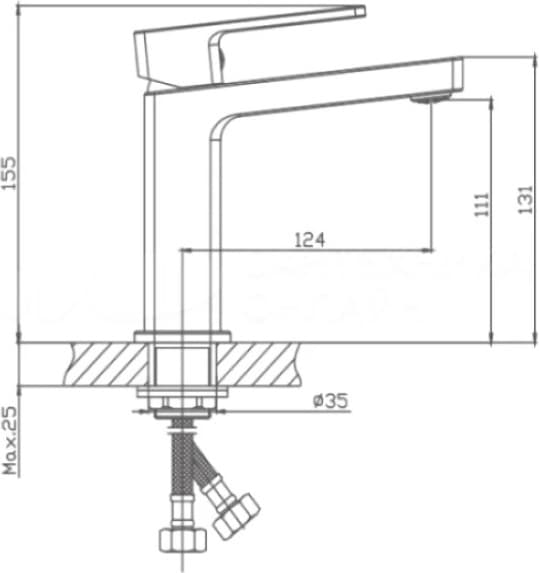Смеситель Haiba HB106CH, латунь, цвет хром