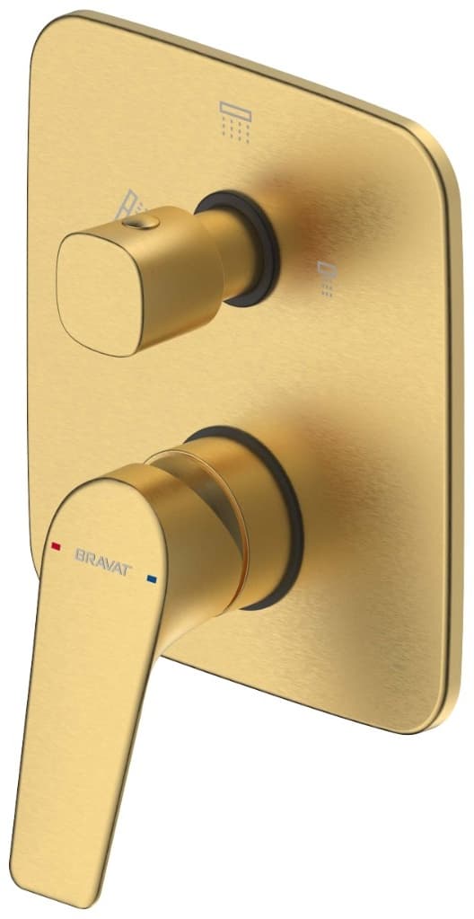 Смеситель BRAVAT PB8472605RBG-3-ENG, нержавеющая сталь, цвет золотой