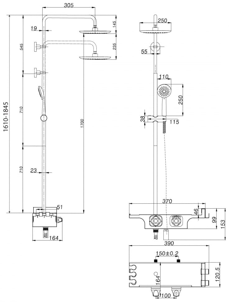 Lemark душевая стойка Tropic LM7008C