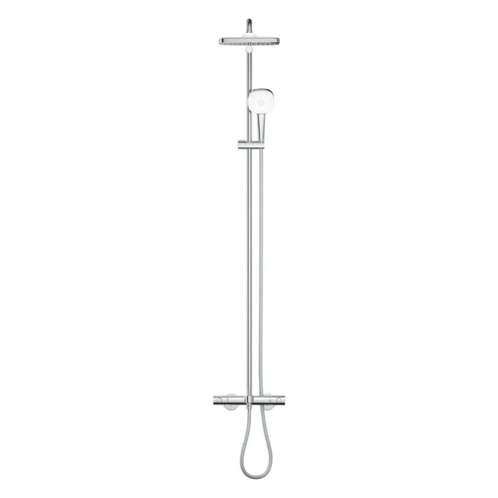 Душевая система для ванны GROHE Tempesta System 250 Cube с термостатом для настенного монтажа, хром (26691001)