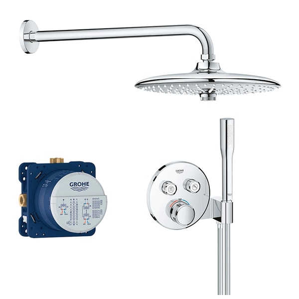 Душевая система с термостатом для душа, встраиваемая, хром Grohe Grohtherm SmartControl 34744000