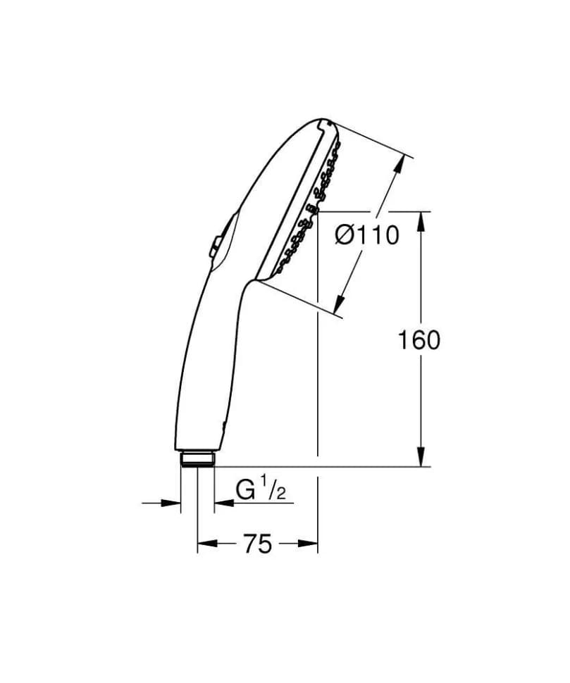 Ручной душ GROHE Tempesta 110, 2 вида струи, хром (26161003)