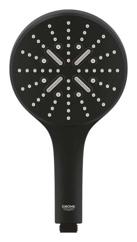 Ручной душ, 3 вида струи, черный Grohe Rainshower SmartActive 130 22127KF0