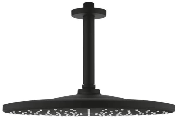 Верхний душ с кронштейном 422, 2 режима струи, черный матовый Grohe Rainshower 310 22123KF0